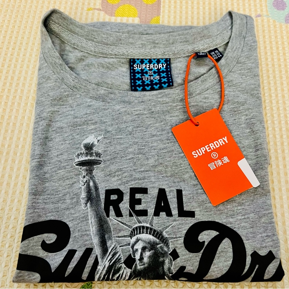 Superdry Outlet VL NYC Photo Tee, NWT, size US Women 12 UK 16/XL